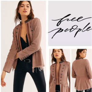 NWOT Free People Lucy Military Jacket- Size Small